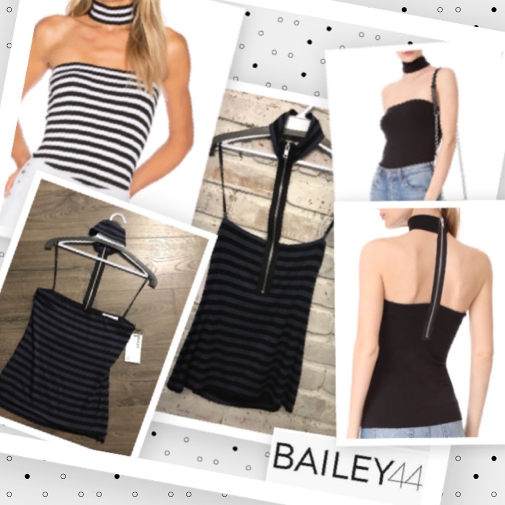 🆕Blue/Black Striped Tube Top
